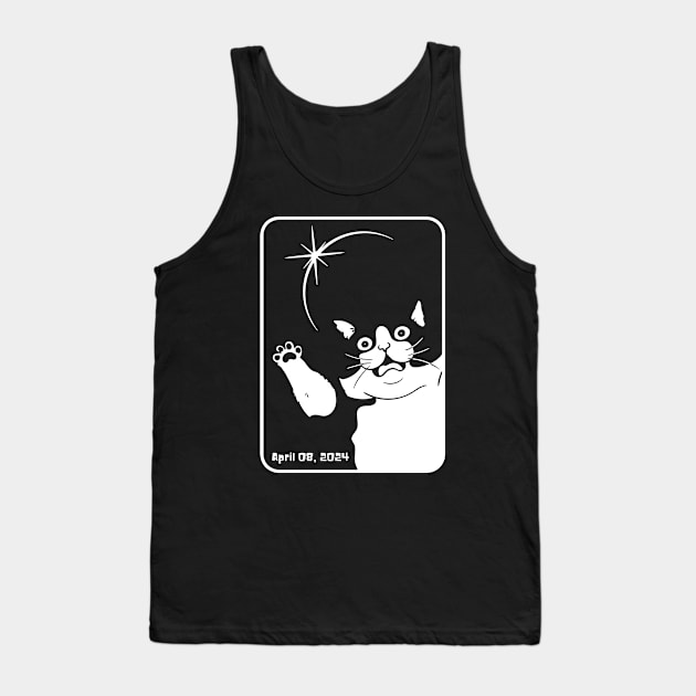 Funny Cat Eclipse Selfie Tank Top by Etopix